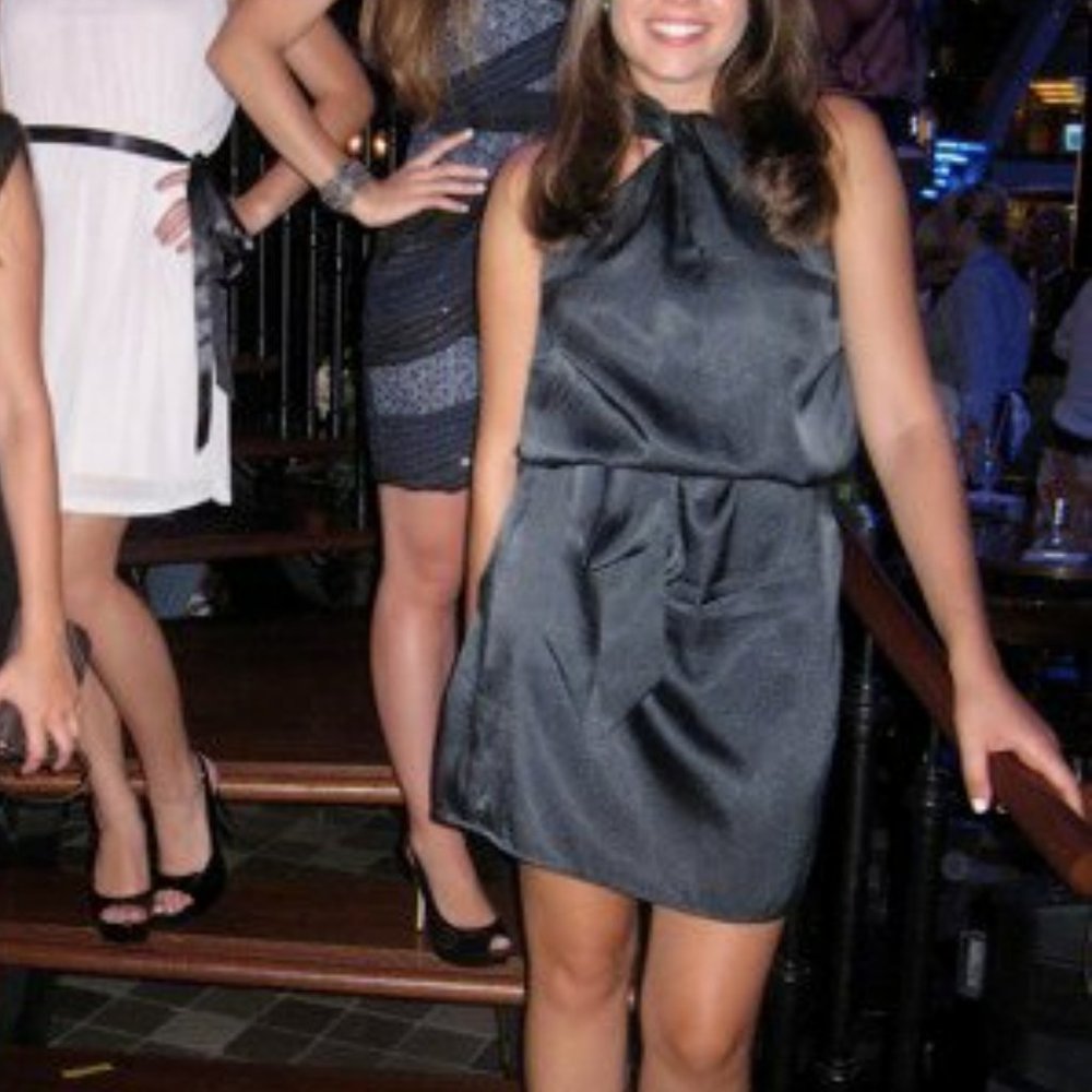Dark green/teal halter dress